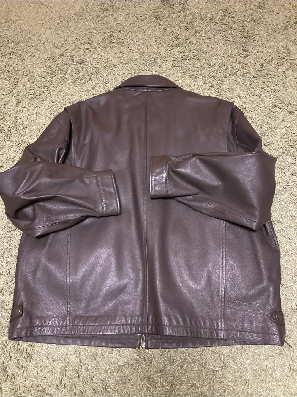 St. John's Bay Men's Dark Brown Lined Leather Jacket - Picture 4 of 10